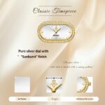 Women's Oval Quartz Watch - Gold-Tone Diamond-Accent Alloy Case, 30M Waterproof Analog Timepiece for Daily Wear & Gift - Image 7