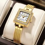 Women's Square Retro Quartz Watch - 10mm Ultra-Thin Alloy Case, Elegant Waterproof Analog Timepiece for Daily Wear - Image 3