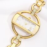 Women's Hollow-Design Quartz Watch - 10mm Ultra-Thin Alloy Bracelet, Elegant Waterproof Analog Timepiece for Daily Wear