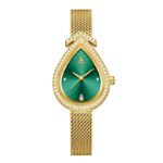 Orimart Luxury Water Drop Shaped Women's Quartz Watch Pointer Diamond Inlay Alloy Mesh Band Calendar Date 30M Water Resistant - Image 3