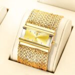 Women's Square Chain Quartz Watch - Rhinestone Accent Dial, 10M Waterproof Analog Timepiece for Daily Wear