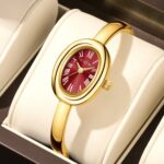 Orimart Women's Fashion Daily Oval Quartz Watch Alloy Bracelet Small Dial Roman Numerals High-End Elegant Water Resistant to 10m - Image 7