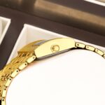 Women Luxury Rectangular Quartz Watch-Roman Numeral Dial 10m Water Resistant Alloy Bracelet Elegant Vintage Daily Use - Image 2