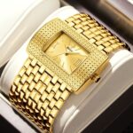 Orimart Women's Fashion Quartz Watch European American Style Diamond Dial Pointer Roman Numeral Eco-Friendly 10M Water Resistant