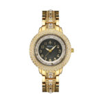 Women's Diamond-Accent Quartz Watch - 30M Waterproof Gold-Tone Case, Elegant Analog Timepiece for Daily Wear - Image 6