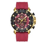 Orimart Men's Sports Quartz Watch Chronograph Calendar Date Pointer 47mm Alloy Case Silicone Band 10M Water Resistant - Image 5