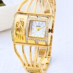 Women's Fashion Rectangular Quartz Watch Alloy Bracelet Cage Strap Diamond-Accent Dial Elegant Waterproof Analog Timepiece - Image 4