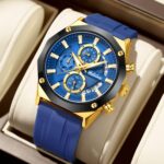 Men's Chronograph Sports Quartz Watch - Multifunctional Dial & Alloy Band, Waterproof Analog Timepiece for Daily Wear - Image 2