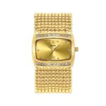 Women's Fashion Diamond-Accent Quartz Watch-Gold-Tone Alloy Bracelet Water Resistant 10m Modern Luxury Daily Wear - Image 7