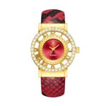 Women's Hollow Dial Quartz Watch - Snake-Pattern Alloy Strap, Diamond-Accent Bracelet Style, Waterproof Analog Timepiece - Image 5