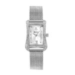 Women's Rectangular Quartz Watch - Roman Numeral Dial & Rhinestone Accents, 10M Waterproof Analog Timepiece for Daily Wear - Image 5
