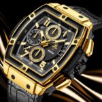 Men's Barrel-Shaped Quartz Watch - Luminous Dial , Waterproof Analog Timepiece for Daily Wear - Image 2