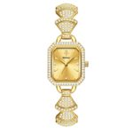 Women's Square Mother-of-Pearl Quartz Watch - Diamond-Accent Dial, Gold-Tone Alloy Band, 10M Waterproof Analog - Image 6