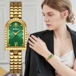 Women's Vintage Tonneau Quartz Watch - 9mm Ultra-Thin Stainless Steel Band, Elegant Waterproof Analog Timepiece for Daily Wear