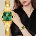 Women's Barrel-Shaped Quartz Watch - Small Dial & Alloy Case, Elegant Waterproof Analog Timepiece for Daily Wear