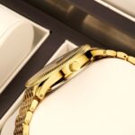 Orimart Couple Quartz Watch 32mm Eco-Friendly Fashion Business Alloy Strap Calendar Date Small Exquisite Pointer Modern Luxe - Image 6