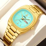 Women's Square Quartz Watch with Calendar - Vintage Minimalist Dial, Alloy Bracelet, Waterproof Analog Timepiece for Daily Wear - Image 7
