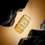 Orimart Gold Square Women's Quartz Watch Luxury Diamond Dial Pointer Diamond-Studded Alloy Strap 3BAR Water Resistant - Image 4
