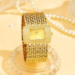 Orimart Women's Fashion Quartz Watch European American Style Diamond Dial Pointer Roman Numeral Eco-Friendly 10M Water Resistant - Image 2