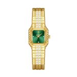 Women's Square Quartz Watch - Diamond-Accent Dial & Chain-Link Alloy Bracelet, Elegant Analog Timepiece for Daily Wear - Image 6