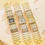 Orimart Gold Square Women's Quartz Watch Luxury Diamond Dial Pointer Diamond-Studded Alloy Strap 3BAR Water Resistant - Image 5