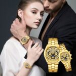 Orimart Unisex Light Luxury Fashion Quartz Watch Luminous Pointer Alloy Stainless Steel Strap 30M Water Resistant for Men Women