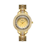 Women's Diamond-Accent Quartz Watch - 30M Waterproof Gold-Tone Case, Elegant Analog Timepiece for Daily Wear - Image 4