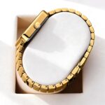 Women's Square Quartz Watch - Eco-Friendly Alloy Strap, Minimalist Dial & Crystal Accent, 10M Waterproof Analog Timepiece - Image 4
