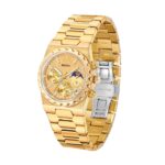 Orimart Men's Light Luxury Business Quartz Watch Stainless Steel Pointer Dial Moon Phase 46mm 30M Water Resistant - Image 5