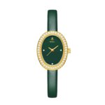 Orimart Women's Fashion Elegant Quartz Watch Pointer Dial Diamond-Studded 10mm Slim Stainless Steel Case Leather Strap - Image 6