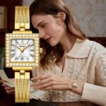 Women's Square Retro Quartz Watch - 10mm Ultra-Thin Alloy Case, Elegant Waterproof Analog Timepiece for Daily Wear
