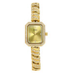Women's Luxury Rectangular Quartz Acrylic Watch 10M Waterproof Pointer Dial Diamond-Encrusted Timepiece - Image 4