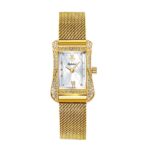 Women's Rectangular Quartz Watch - Roman Numeral Dial & Rhinestone Accents, 10M Waterproof Analog Timepiece for Daily Wear - Image 4