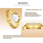 Women's Diamond-Accent Quartz Watch - 30M Waterproof Gold-Tone Case, Elegant Analog Timepiece for Daily Wear - Image 2