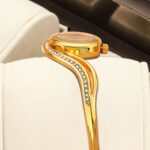 Women Fashion Quartz Watch Elegant Alloy Bracelet Waterproof Pointer Dial Minimalist Design for Daily Wear Gift - Image 3