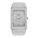 Women's Square Quartz Watch - Diamond-Accent Dial, Gold-Tone Alloy Case, Waterproof Analog Timepiece for Daily Wear - Image 3