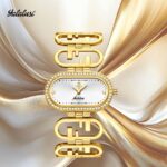 Women's Oval Quartz Watch - Gold-Tone Diamond-Accent Alloy Case, 30M Waterproof Analog Timepiece for Daily Wear & Gift - Image 4