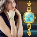 Women's Colorful Square Quartz Watch - Alloy Bracelet Analog Wristwatch, Waterproof Fashion Timepiece for Daily Wear