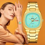 Women's Square Quartz Watch with Calendar - Vintage Minimalist Dial, Alloy Bracelet, Waterproof Analog Timepiece for Daily Wear