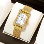 Women's Rectangular Quartz Watch - Roman Numeral Dial & Rhinestone Accents, 10M Waterproof Analog Timepiece for Daily Wear - Image 2