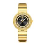 Women's Oval Quartz Watch - Gold-Tone Diamond-Accent Alloy Case, 30M Waterproof Analog Timepiece for Daily Wear & Gift - Image 6