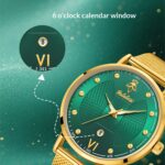 Luxury Women's Couple Quartz Watch Set 41MM Stainless Steel Mesh Band Calendar Date Display Waterproof Pointer Dial Her Him - Image 2