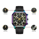 Men's Multifunctional Sports Quartz Watch - Silicone Strap & Alloy Case, Waterproof Analog Timepiece for Daily Wear - Image 2