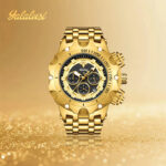 Luxury Gold Multi functional Men's Watch